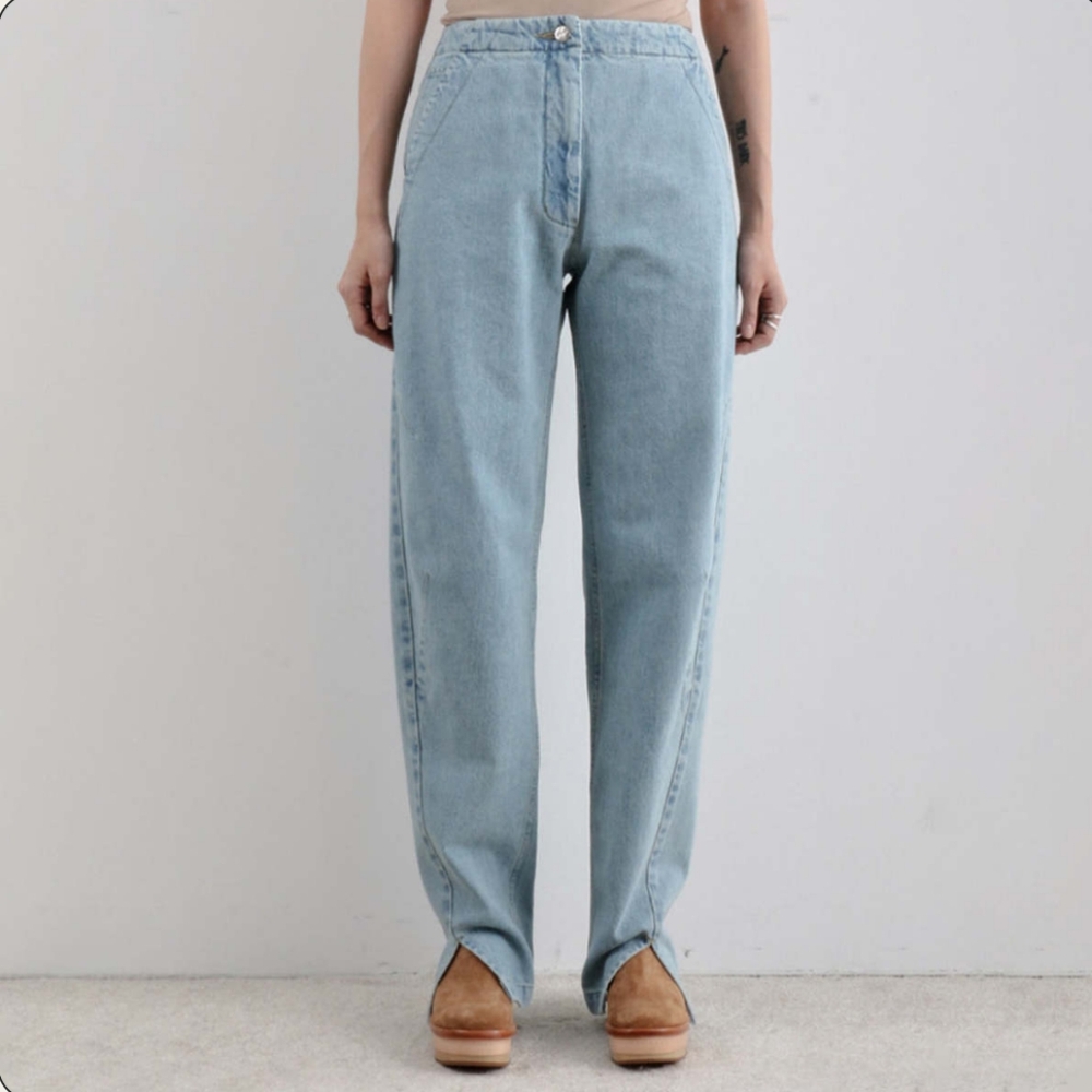 NWT Rachel Comey EVEY Pant Celeste Jeans Size 6 MSRP $525 Straight Leg Relaxed